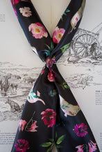 Load image into Gallery viewer, Black w/ Purple Floral Weenies Wild Rag