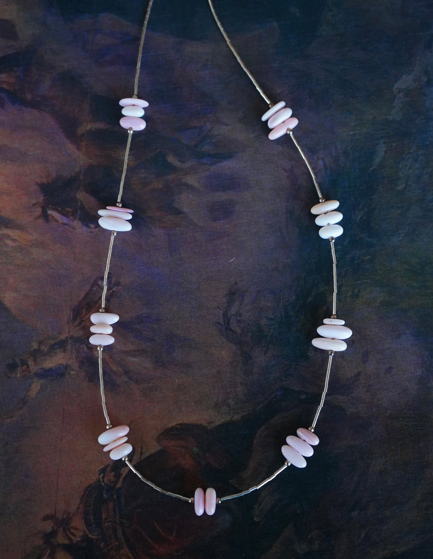 Liquid Silver Pink Conch Necklaces