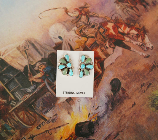 Alicia Wilson Half Cluster Stud Earrings