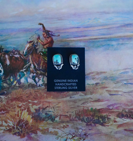 Rita Largo Silver Square Stud Earrings