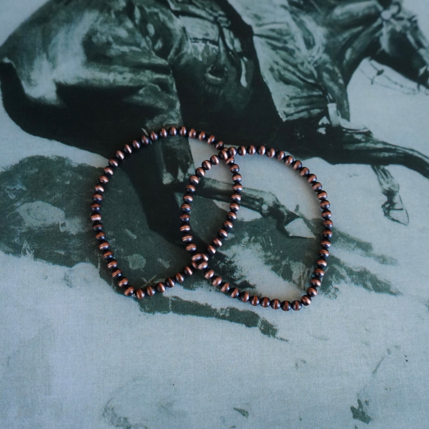 Stretchy Copper Pearl Bracelets