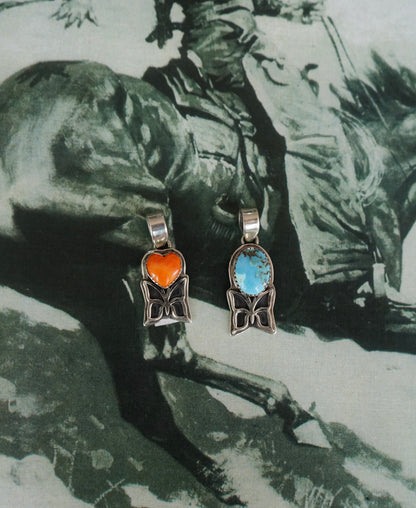 Single Stone Butterfly Pendants
