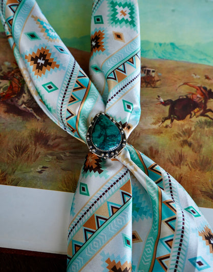 Mint & Tan Aztec Wild Rag