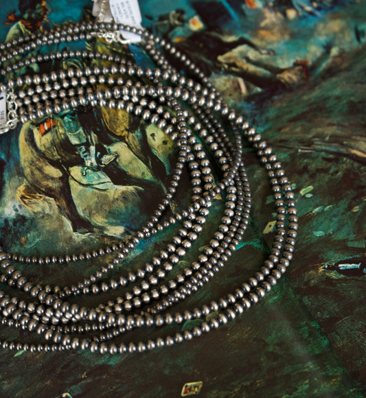 Sterling Silver Handstrung Navajo Pearls