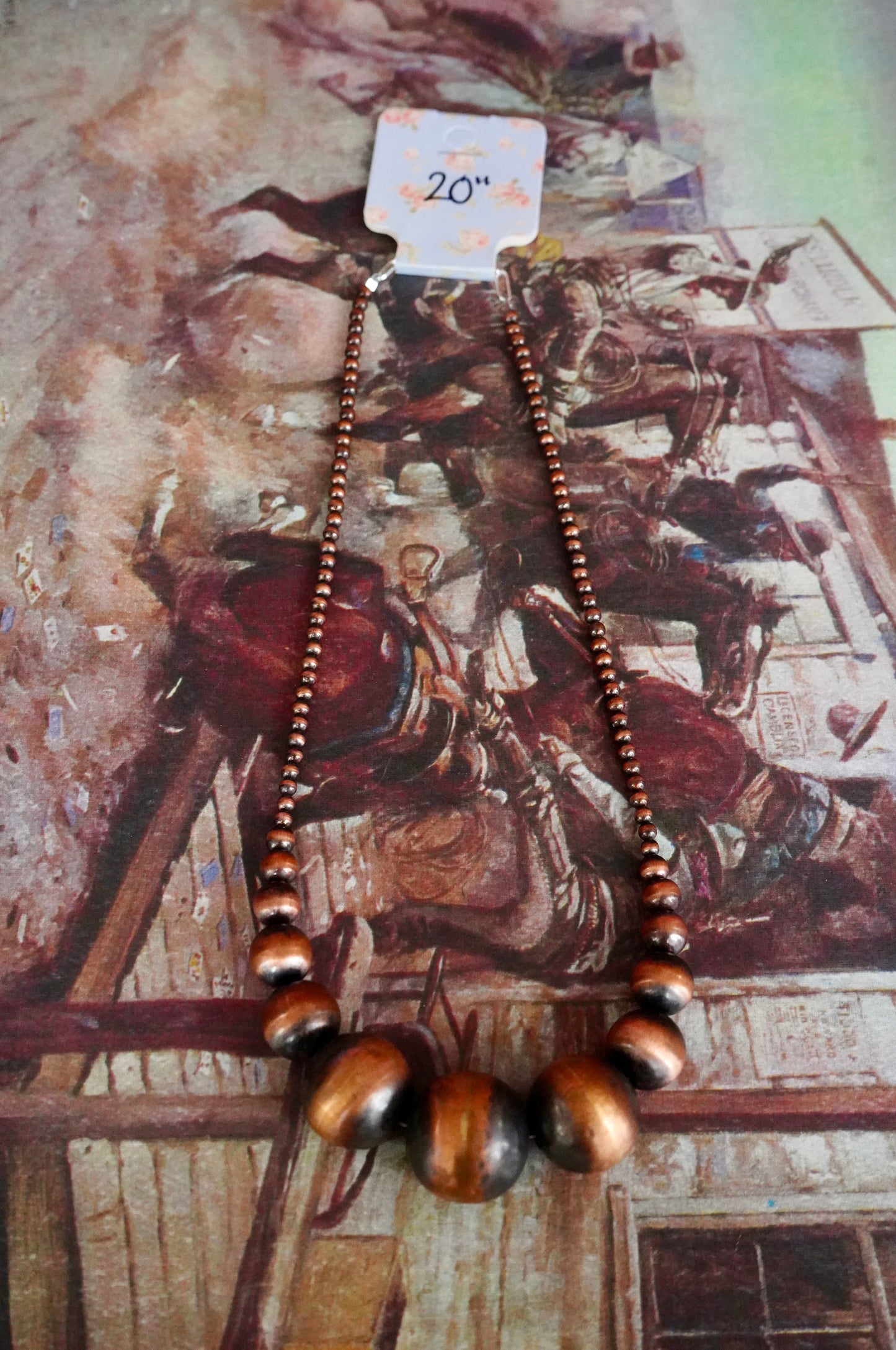 Graduated Copper Necklace 4/24mm - 20”