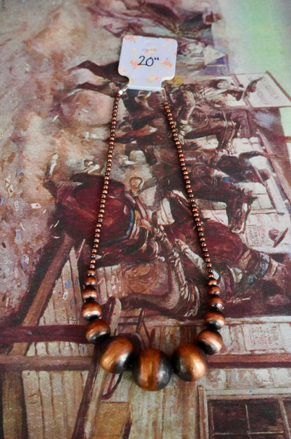 Graduated Copper Necklace 4/24mm - 20”