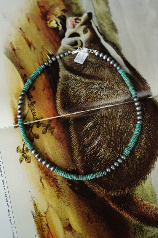 Navajo Pearl w/ Turquoise Chips Necklaces