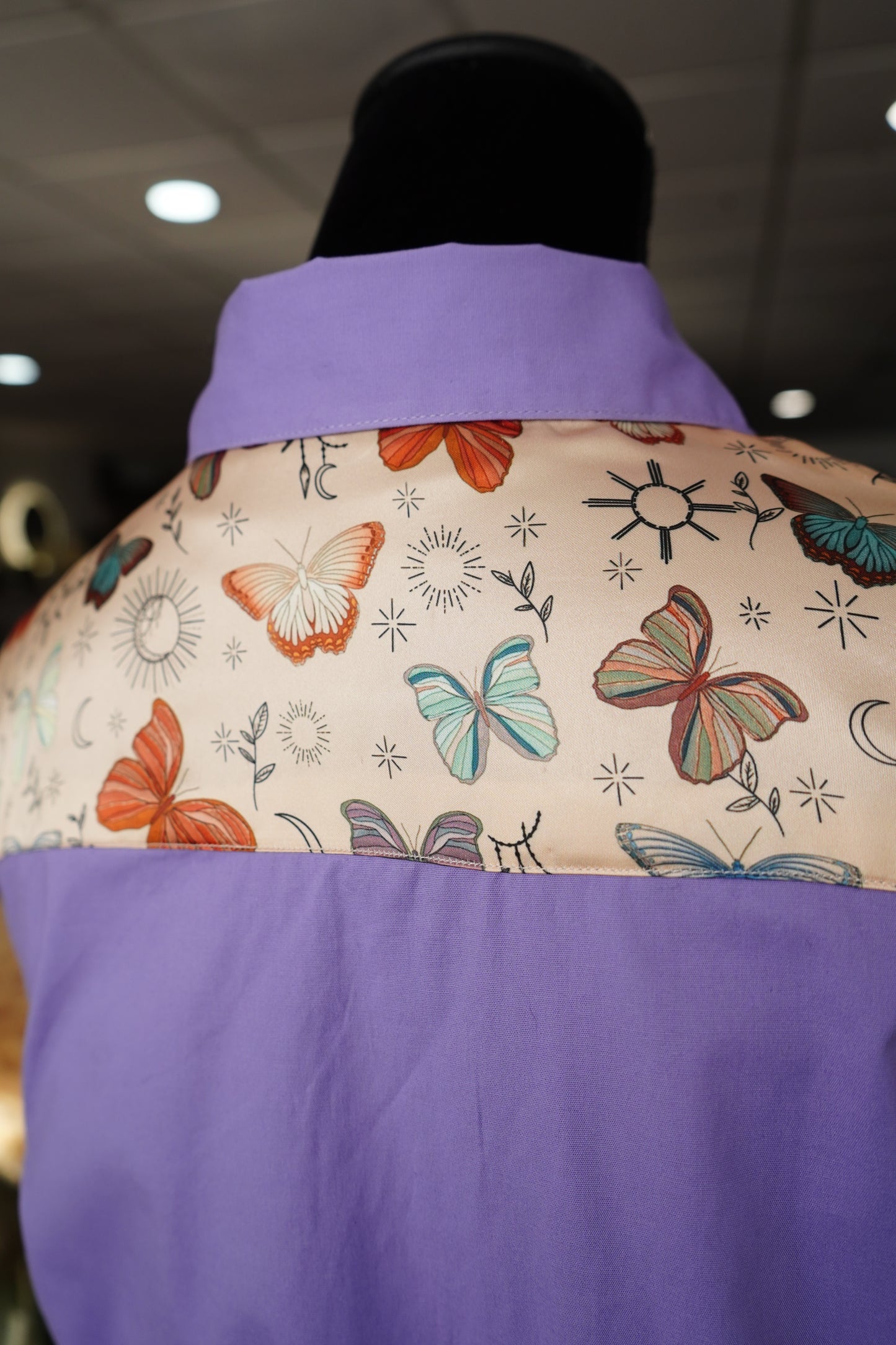 XL - Holly on Lavender Cotton Button Down
