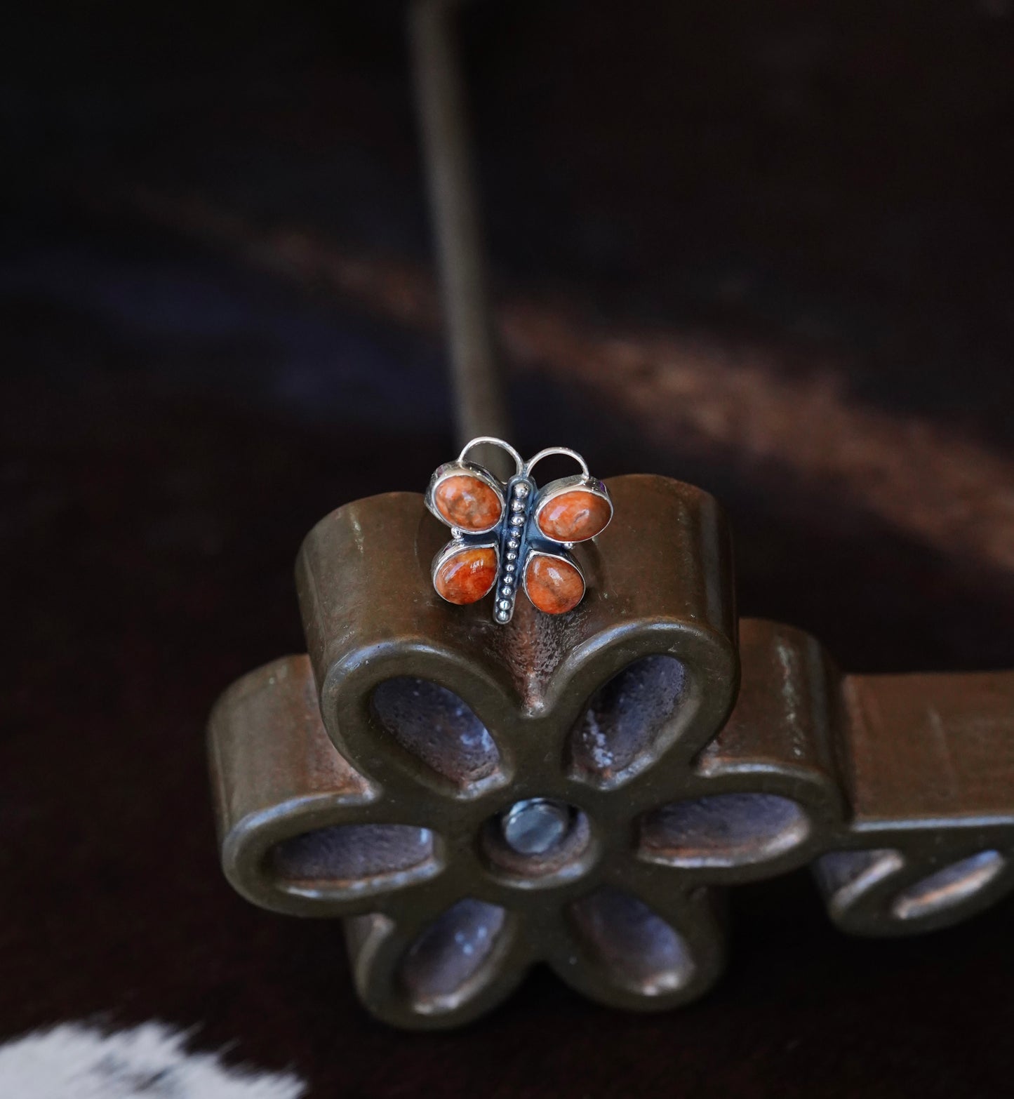 Turquoise Butterfly Rings - Adj