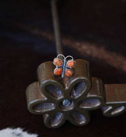 Turquoise Butterfly Rings - Adj