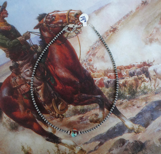 Sterling Silver Pearls w/ Dahlia Bead Necklace - 14”