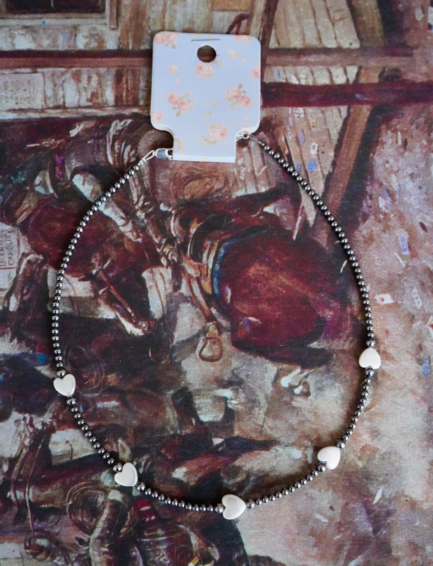 Sterling Silver Pearls w/ Freshwater Pearl Hearts