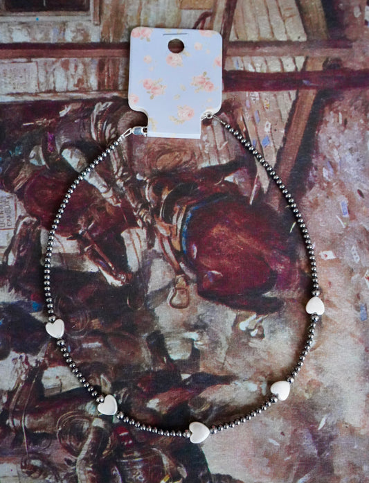 Sterling Silver Pearls w/ Freshwater Pearl Hearts