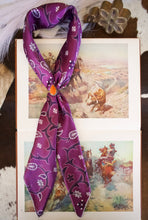 Load image into Gallery viewer, Purple Latigo Leather DS Wild Rag