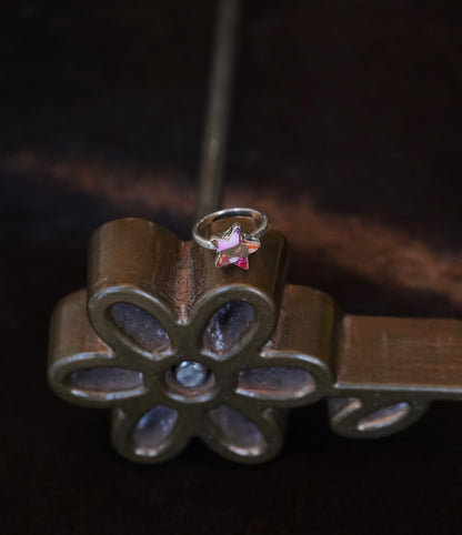Pink Dahlia Star Ring - Sz 7.75