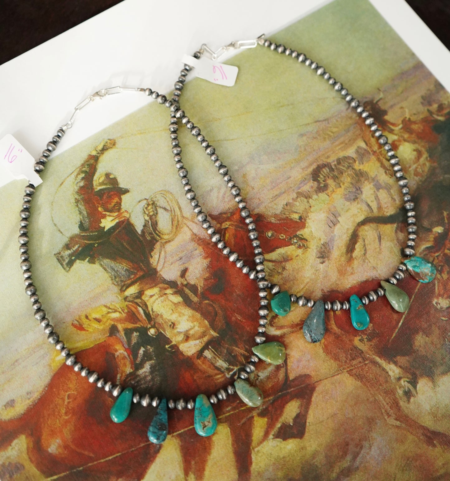 Turquoise Teardrop Necklaces