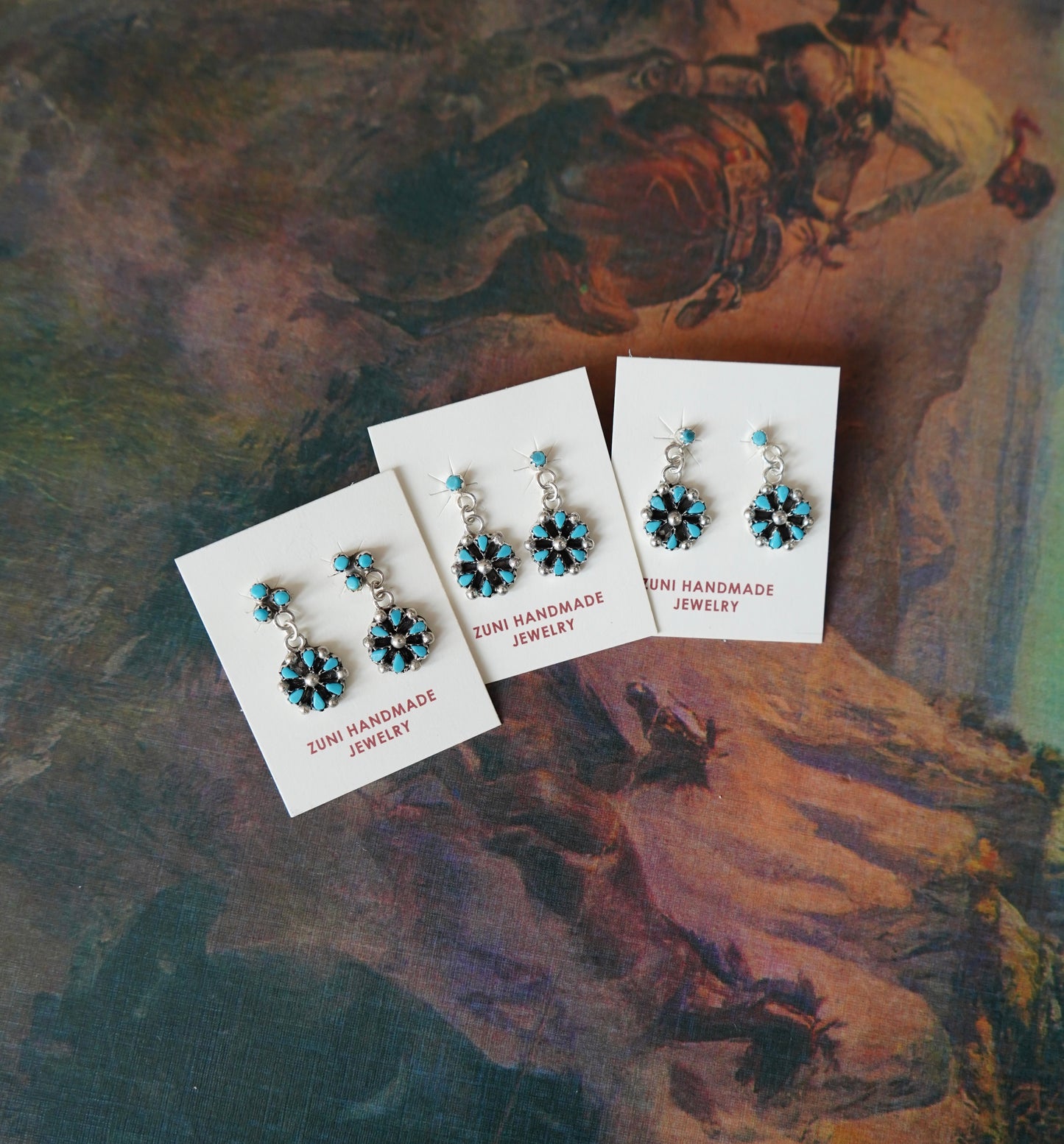 Tricia Leekity Dangly Flower Stud Earrings