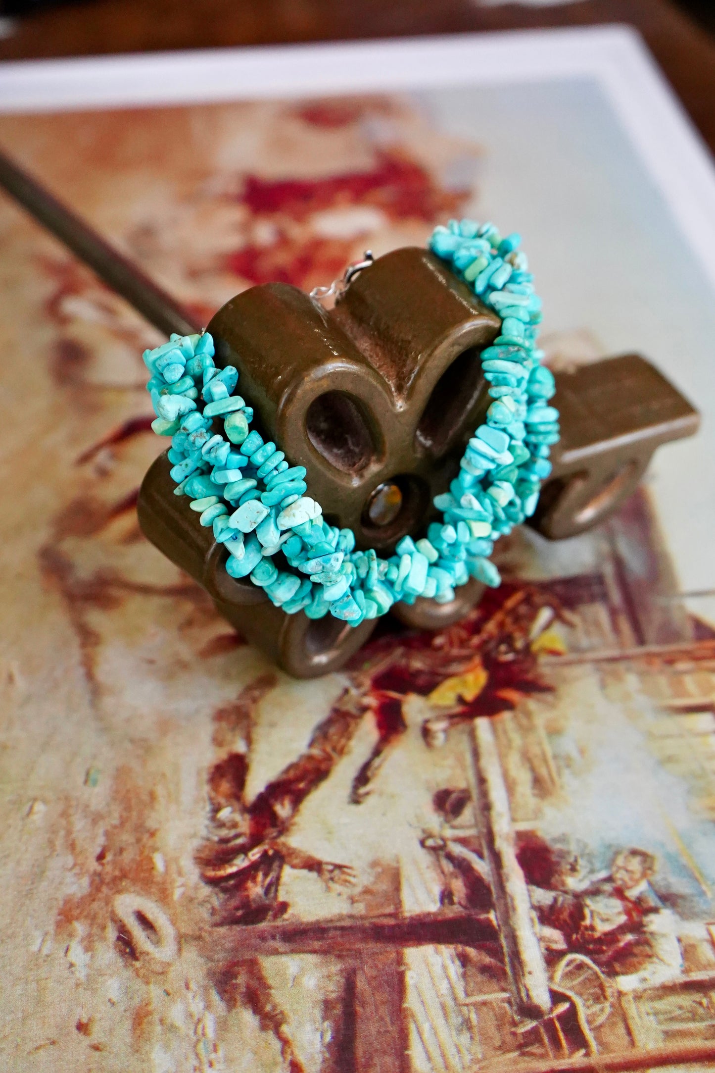 Vintage Turquoise Chip Bracelets