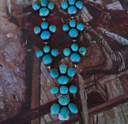 Timothy Yazzie Turquoise Earring & Necklace Set
