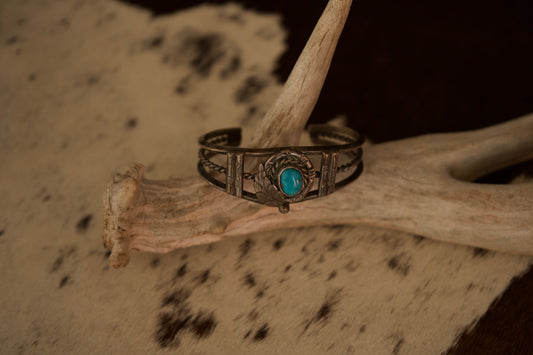 Vintage Twisted Kingman Turquoise Cuff