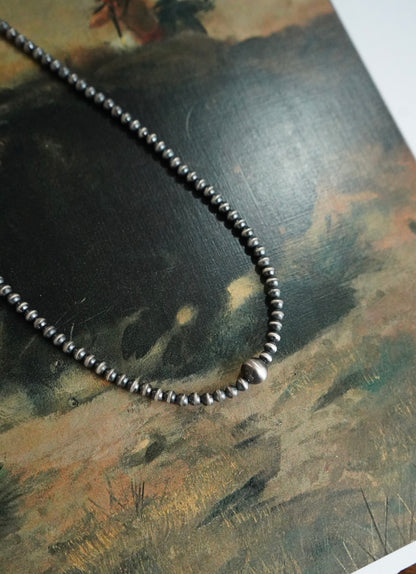 Sterling Silver Pearls w/ Large Pearl Necklace - 18”