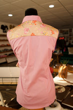 Load image into Gallery viewer, M - Tan Floral on Mauve Cotton Button Down