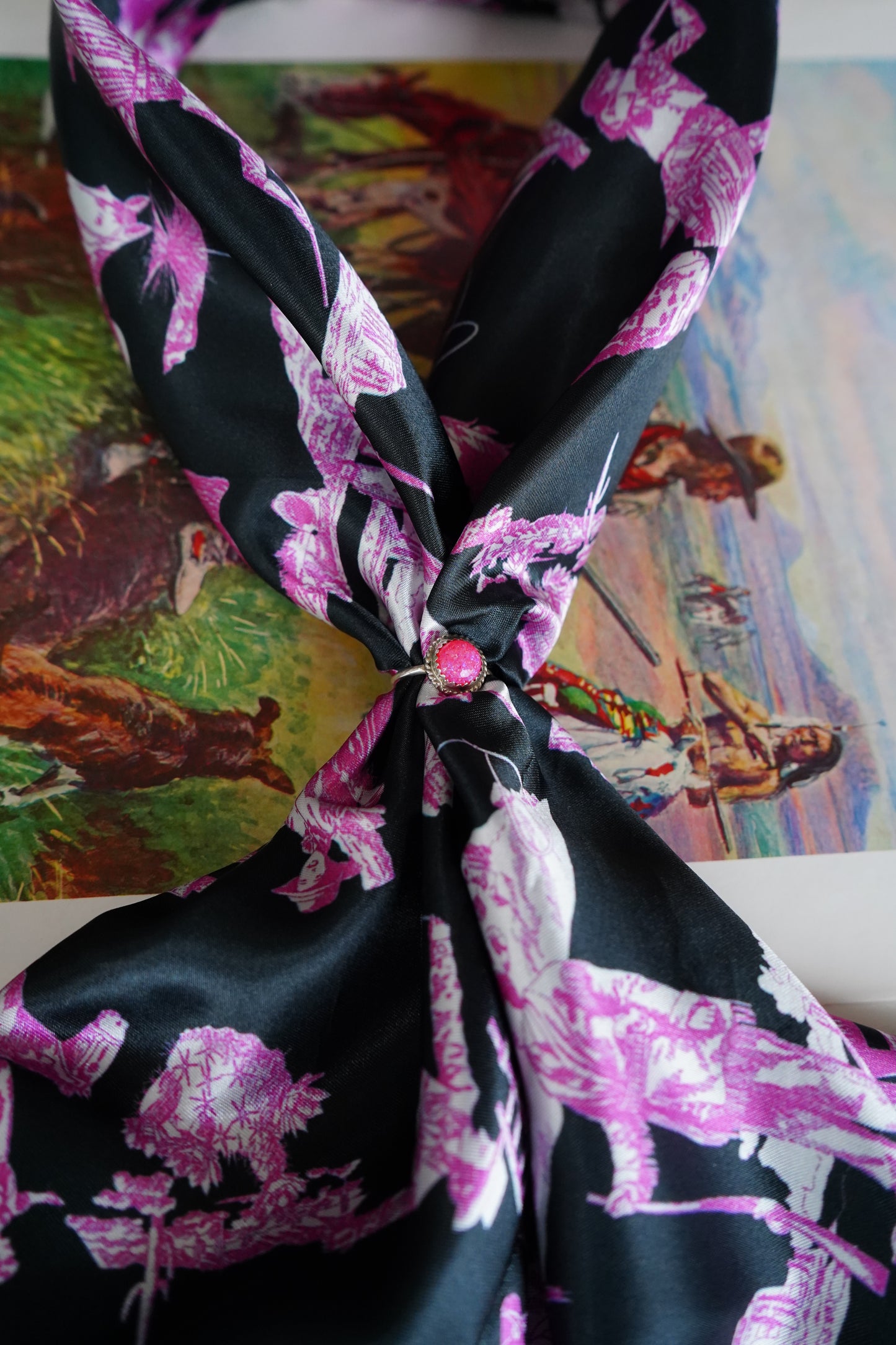 Black w/ Pink Cowgirlin Wild Rag