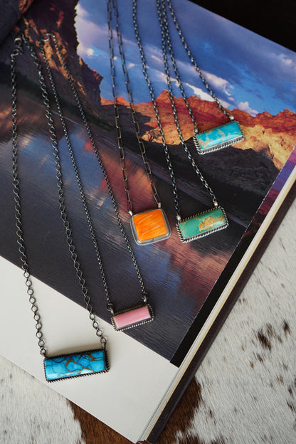 Turquoise Bar Necklaces