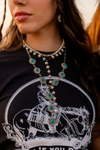 Load image into Gallery viewer, Donovan Nez Kingman Turquoise Lariat Set