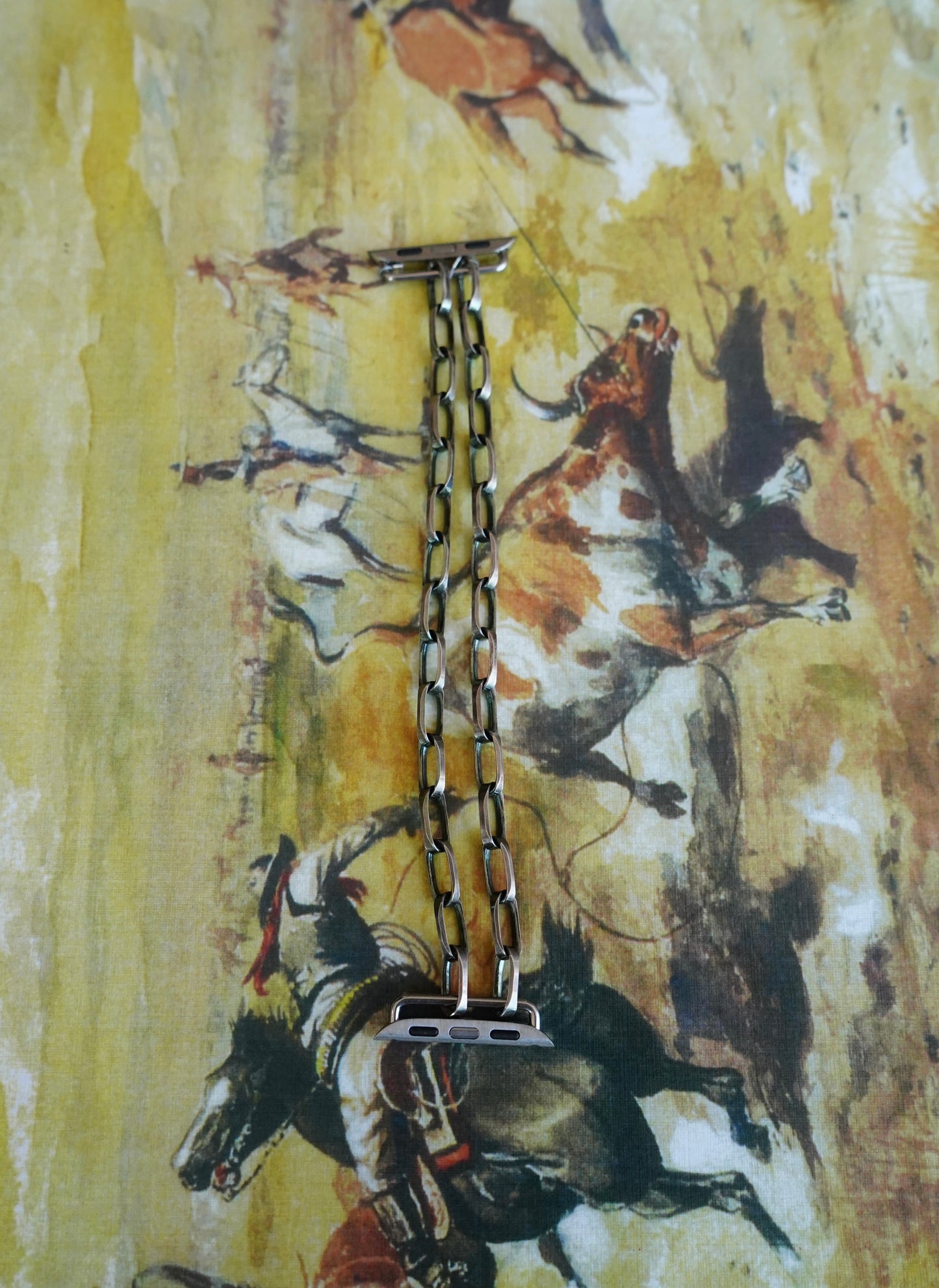 42-46 & 49mm Sterling Silver Paperclip Chain Watch Band