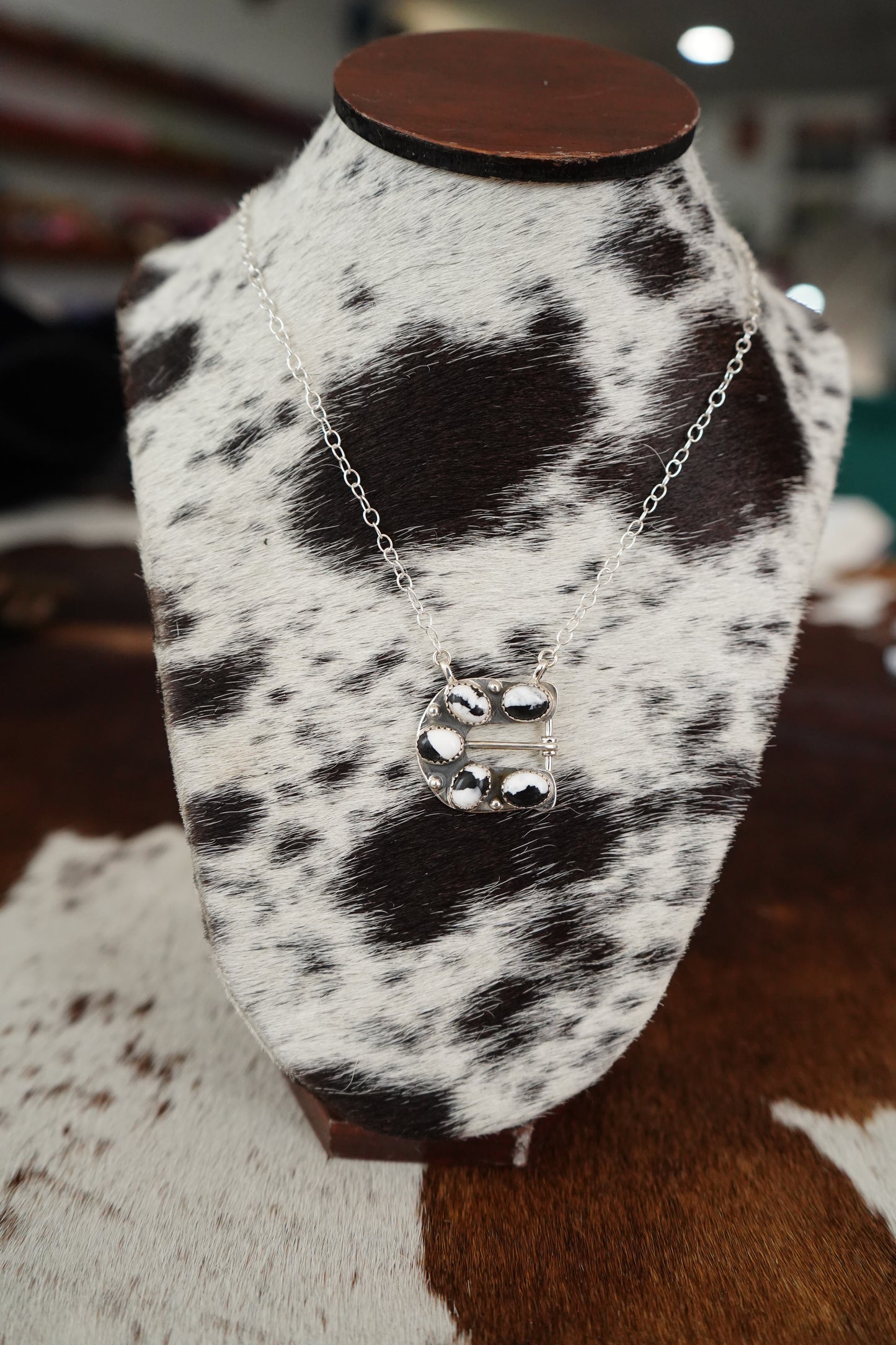 5 Stone Buckle Necklace