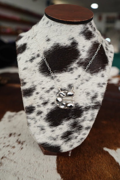 5 Stone Buckle Necklace
