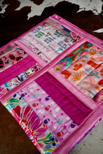 DiYDCo - Handmade Quilted Satin & Cotton Baby Blanket