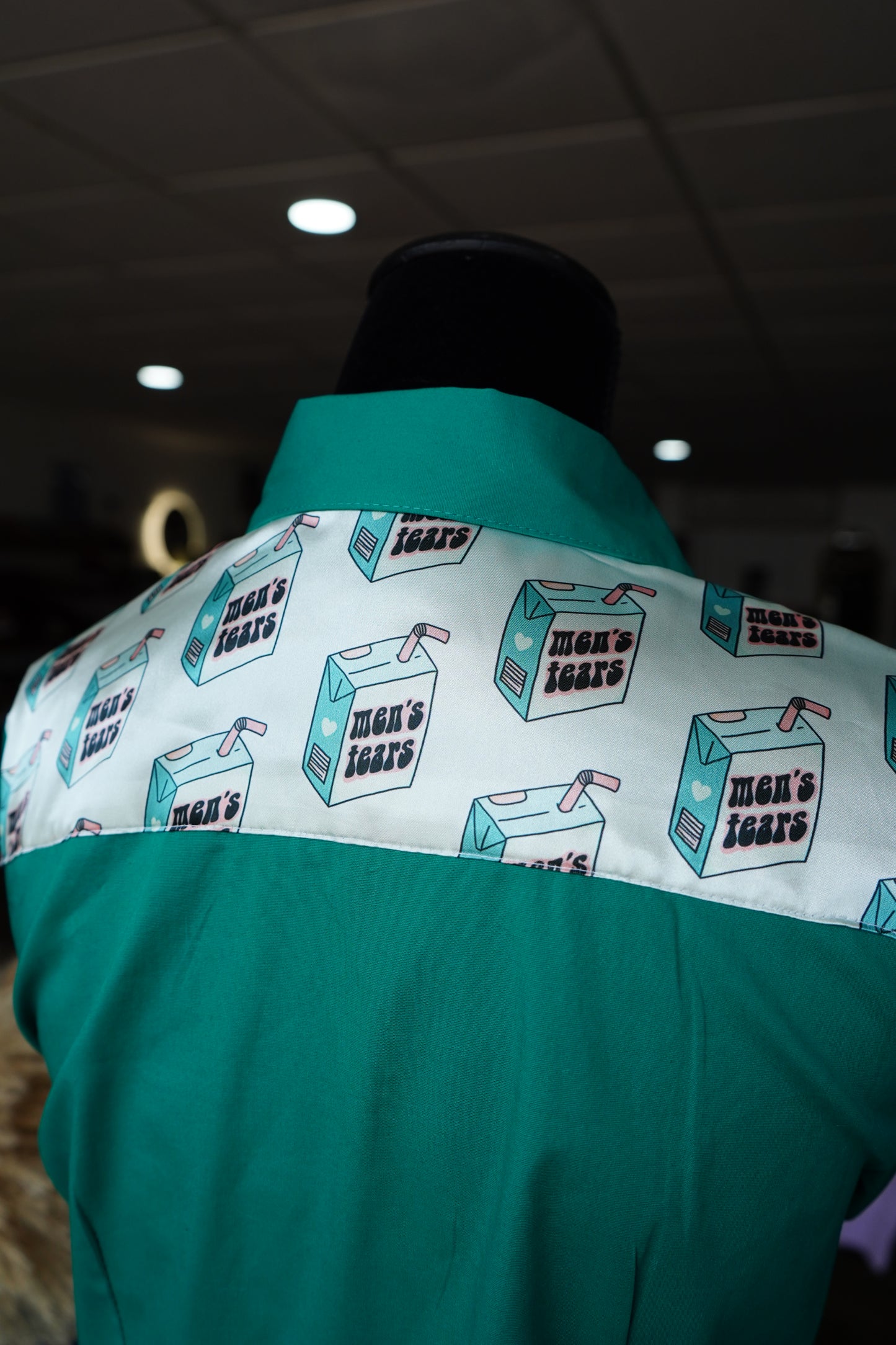 M - Men’s Tears on Emerald Cotton Button Down