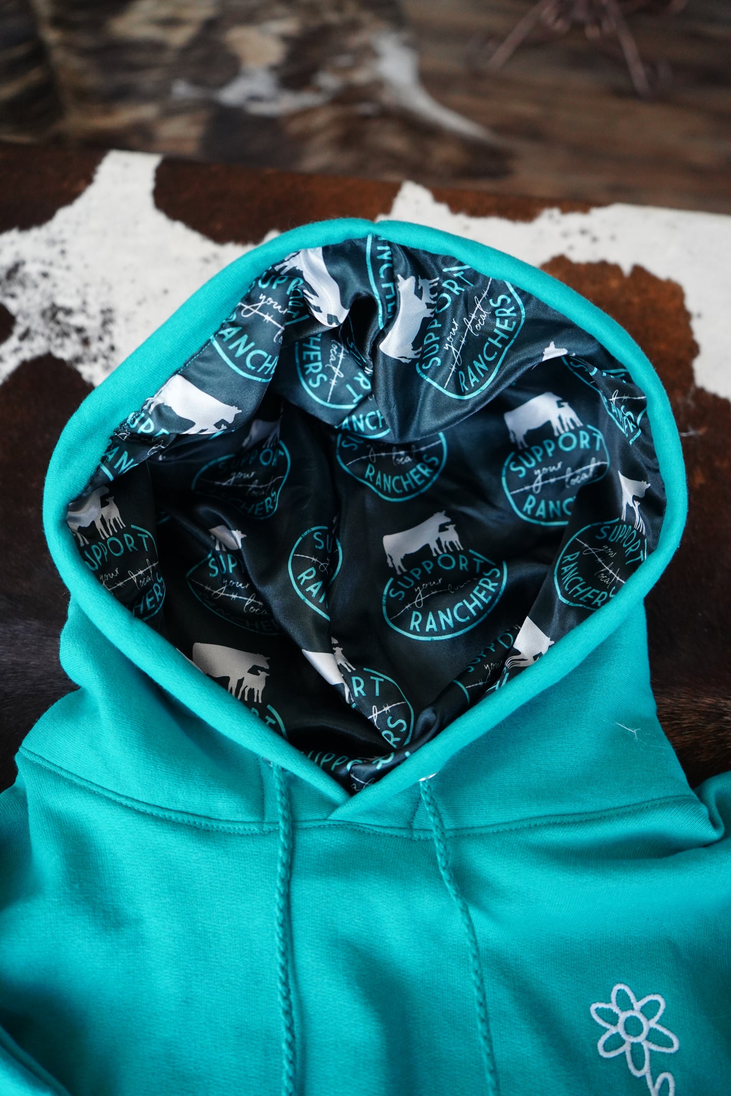 Daisy Branded Satin Lined Hoodies