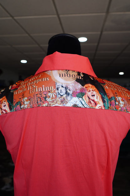 XL - Nicks on Coral Cotton Button Down