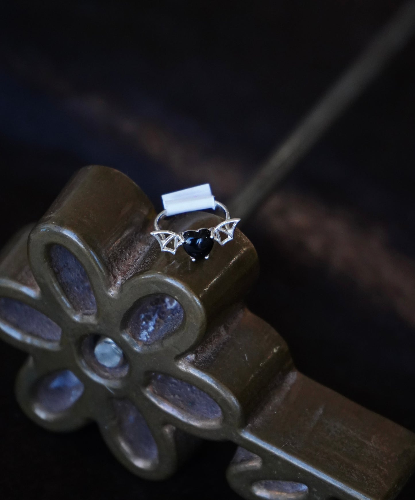 Black Onyx Bat Ring - Adj
