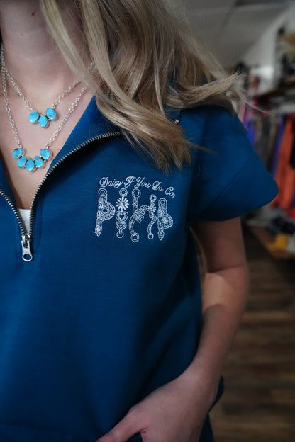 Daisy Spade 1/2 Zip Shirt & Short Sets