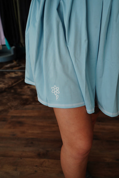 Blue Zip Up w/ White Daisy Brand Tennis Dresses