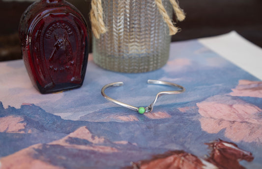 Vintage G. Skeets Green Cuff