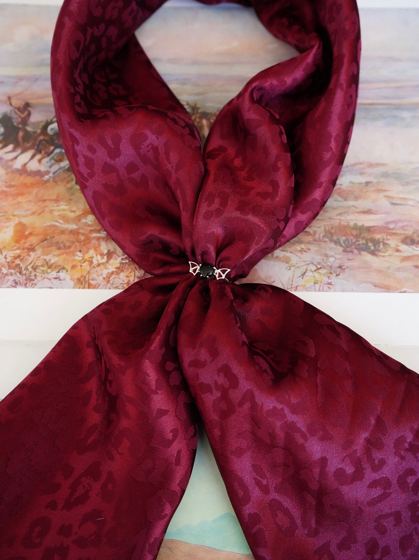 Small Jacquard Cheetah DS Wild Rags