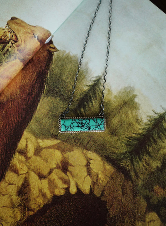 Francelita Yazzie Turquoise Bar Necklace