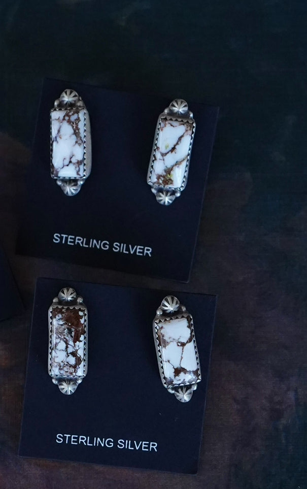 Wild Horse Bar Stud Earrings