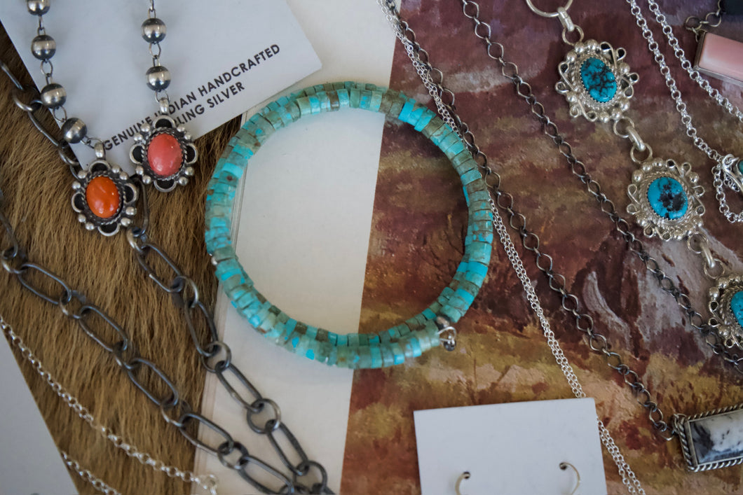 Navajo Pearl & Turquoise Bracelet