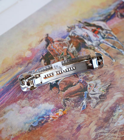 Joan Begay Turquoise 5 Stone Hair Clip