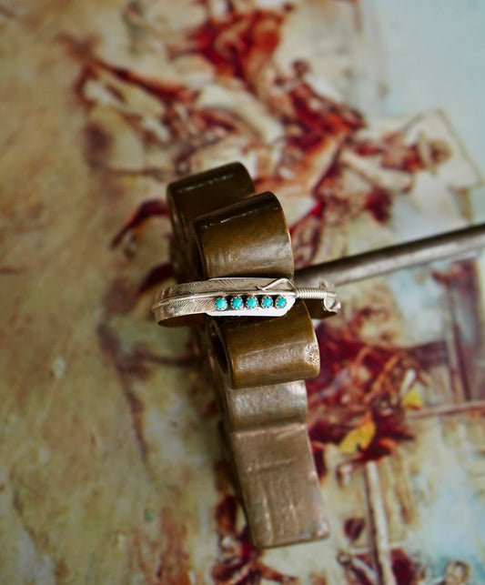 Chester Charley Turquoise Feather Cuffs