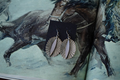 Vintage MOP Shell - Fish Hook Earrings