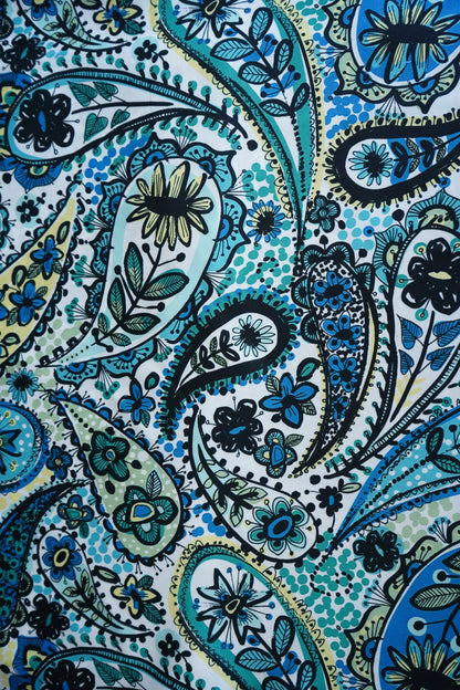 Emerald Floral Paisley Wild Rag
