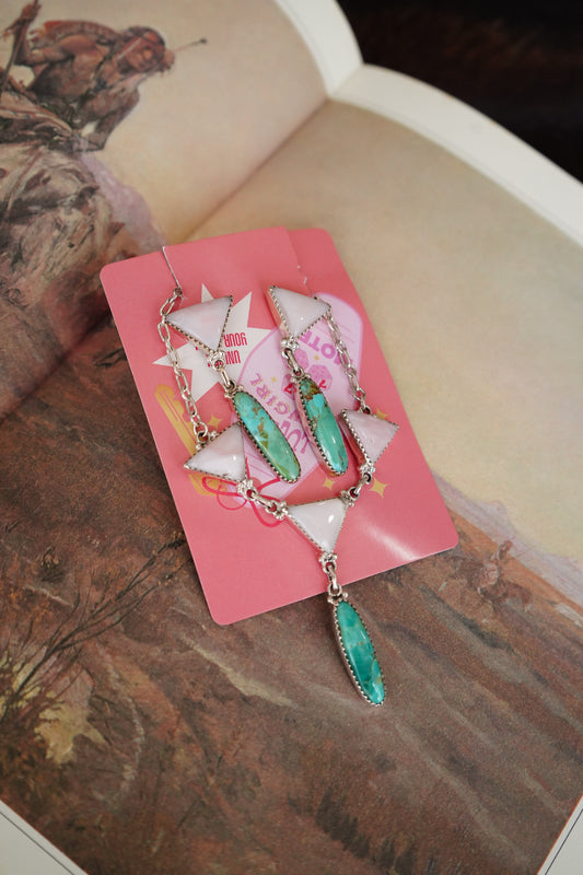 TBP Turquoise & Pink Conch Set