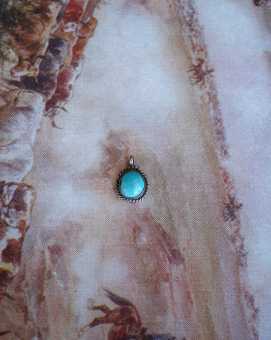 Vintage Round Turquoise Pendant